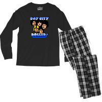 Bay City Rollers Group Portrait Men's Long Sleeve Pajama Set | Artistshot