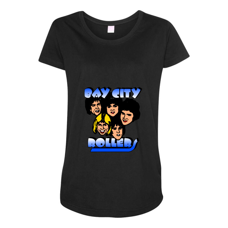 Bay City Rollers Group Portrait Maternity Scoop Neck T-shirt by cm-arts | Artistshot