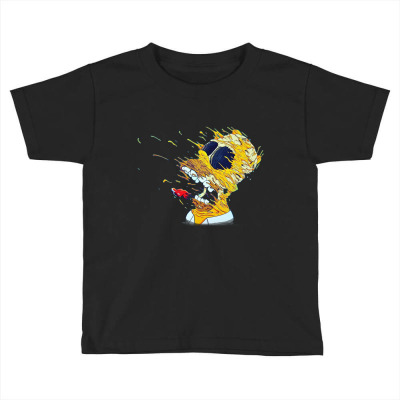 Homer Visible Skull Toddler T-shirt Designed By Dmyada