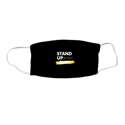 Text Message Incentive Stand Up For What Is Right T-shirts Face Mask Rectangle Designed By Arnaldo Da Silva Tagarro