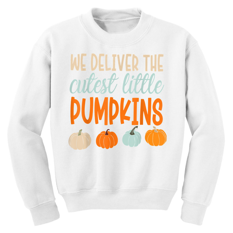 We Deliver The Cutest Little Pumpkins Labor And Delivery T Shirt Youth Sweatshirt by cm-arts | Artistshot