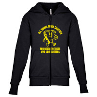 All Things Work Together For Gouda Jesus Quote Funny Cheese Pun Jokes Youth Zipper Hoodie | Artistshot