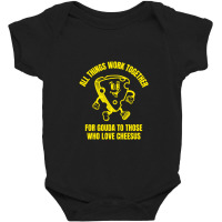 All Things Work Together For Gouda Jesus Quote Funny Cheese Pun Jokes Baby Bodysuit | Artistshot