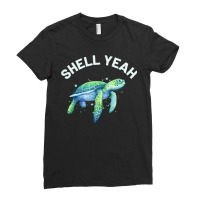 Shell Yeah  Cute Tortoise & Sea Turtle Lover Ladies Fitted T-shirt | Artistshot