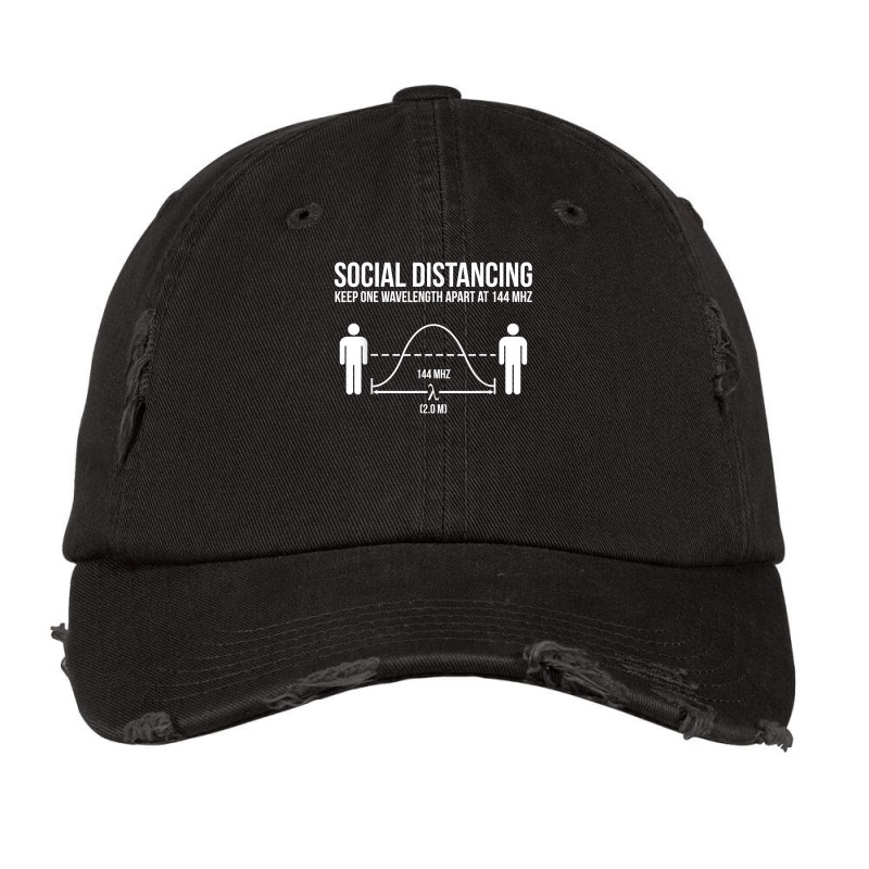 Amateur Radio Ham Funny Social Distancing T Shirt Vintage Cap by cm-arts | Artistshot