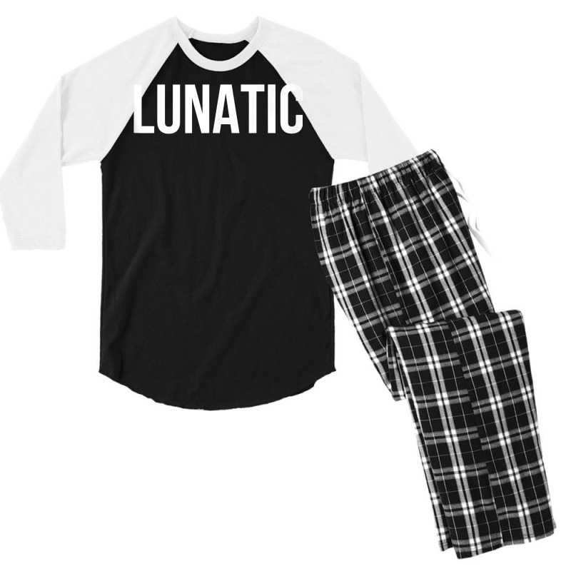 Lunatic Tank Top Men's 3/4 Sleeve Pajama Set by cm-arts | Artistshot