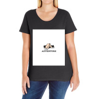 Take Adventure Go For Camping Explore The Nature Sleeveless Top Ladies Curvy T-shirt | Artistshot