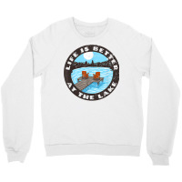 Life Is Better At The Lake   Relaxing Dock Adirondack Chair T Shirt Crewneck Sweatshirt | Artistshot