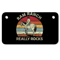 Ram Ranch Really Rock Vintage Western Rodeo Cowboy Horseback Premium T Motorcycle License Plate | Artistshot