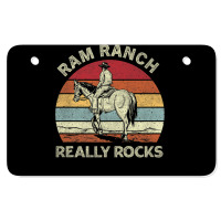 Ram Ranch Really Rock Vintage Western Rodeo Cowboy Horseback Premium T Atv License Plate | Artistshot