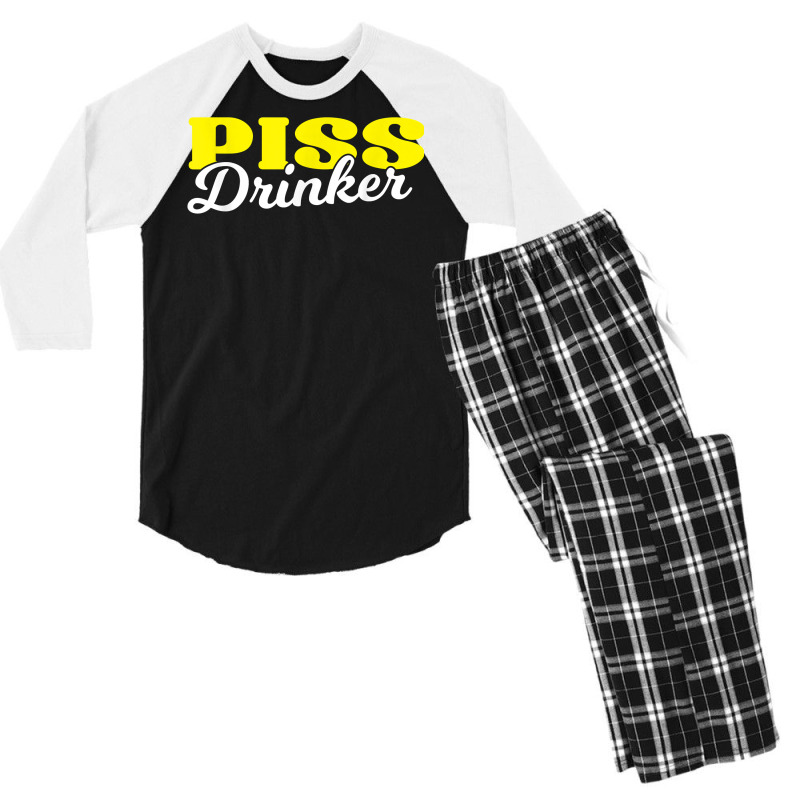 Piss Drinker  Naughty Bdsm Urine Fetish Gift T Shirt Men's 3/4 Sleeve Pajama Set by cm-arts | Artistshot