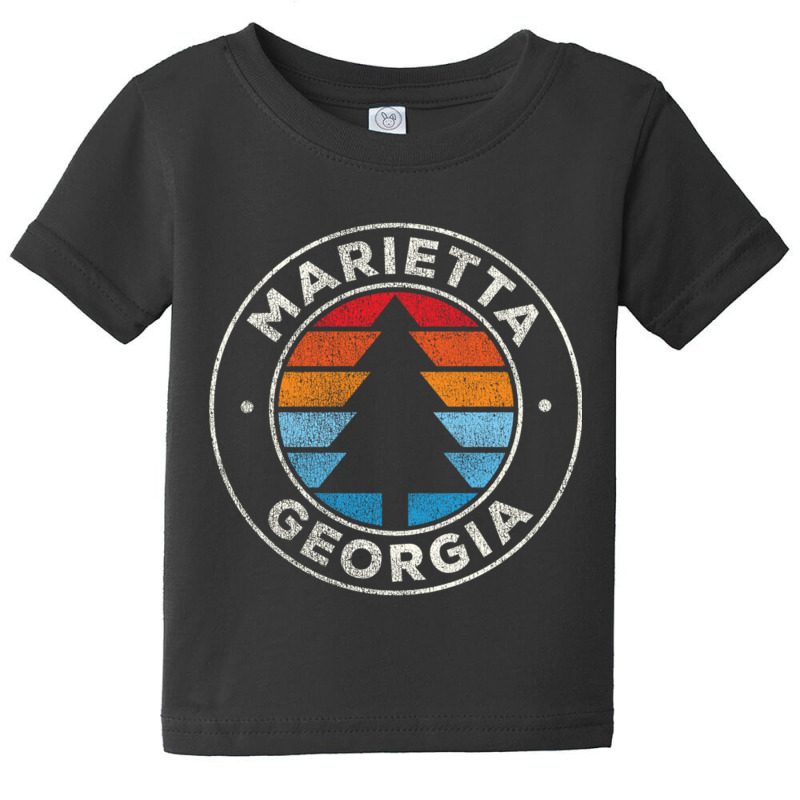 Marietta Georgia Ga Vintage Graphic Retro 70s Long Sleeve T Shirt Baby Tee | Artistshot