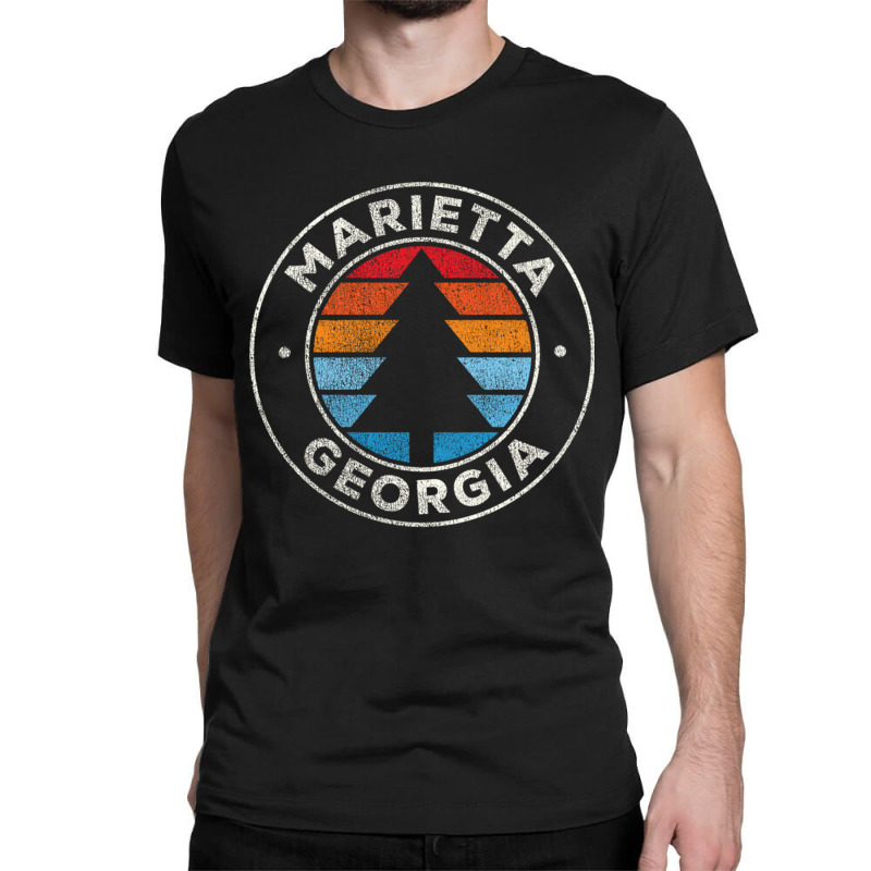 Marietta Georgia Ga Vintage Graphic Retro 70s Long Sleeve T Shirt Classic T-shirt | Artistshot