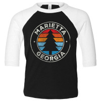 Marietta Georgia Ga Vintage Graphic Retro 70s Long Sleeve T Shirt Toddler 3/4 Sleeve Tee | Artistshot