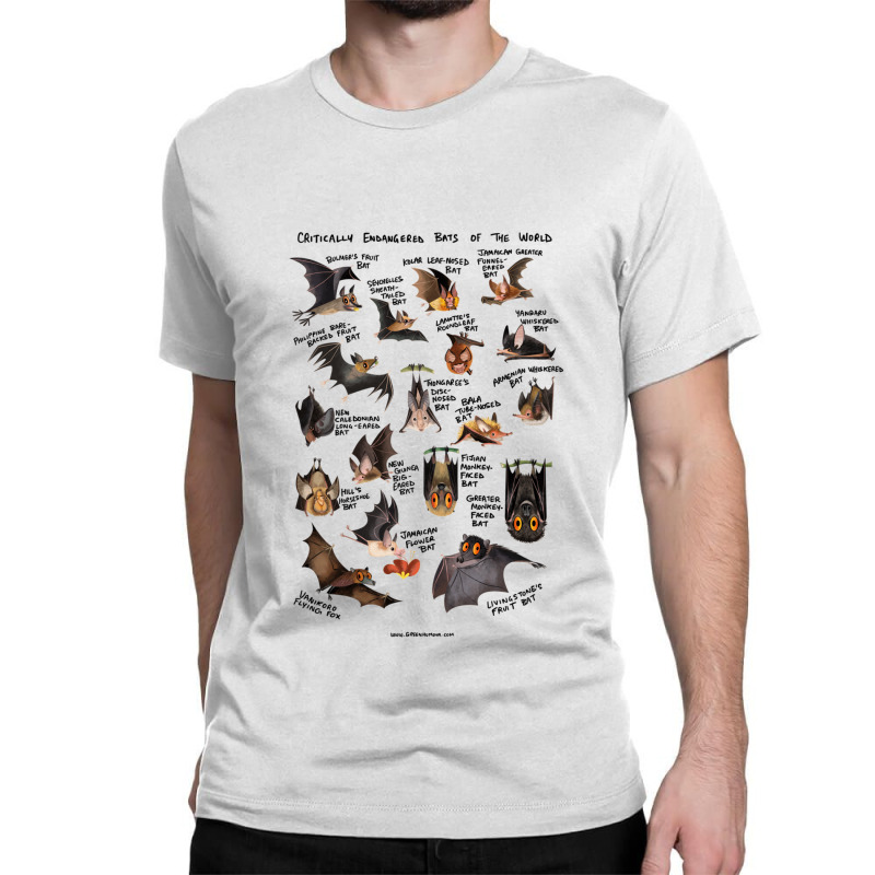 Critically Endangered Bats Of The World For Boyfriend Classic T-shirt by MarlonTaylor | Artistshot