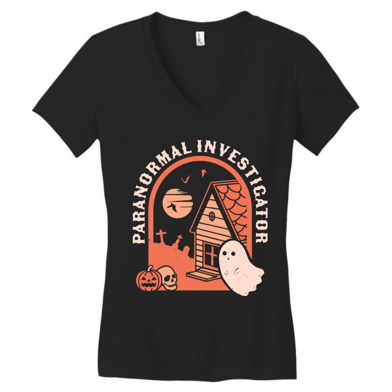 Paranormal Investigator Paranormal Investigator Ghost Hunting E V P Fu Women's V-Neck T-Shirt by dinosauryak | Artistshot