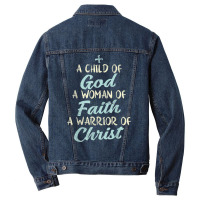 Child God Woman Faith Warrior Christ Jesus Christian Gift T Shirt Men Denim Jacket | Artistshot