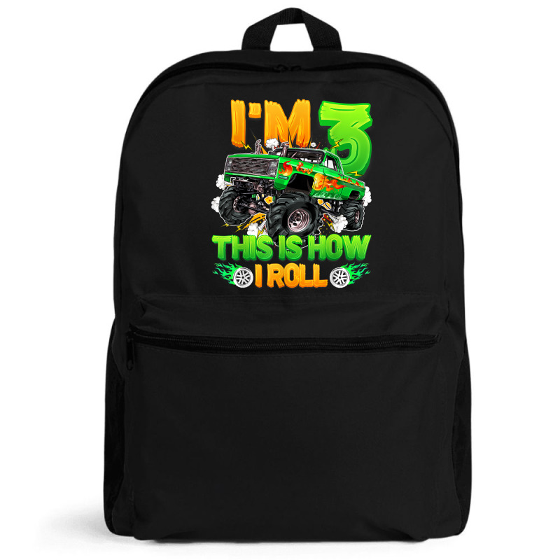 I'm 3 This Is How I Roll Cute Monster Truck 3rd Birthday Boy Backpack | Artistshot