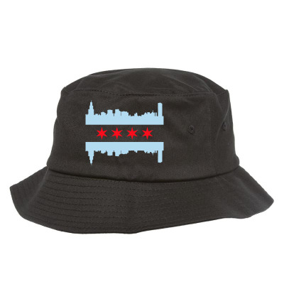 Chicago Flag Bucket Hat Designed By Sengul