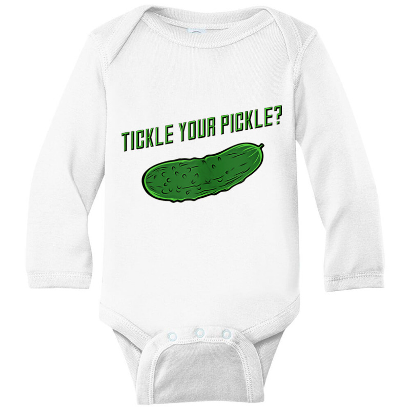 Tickle Your Pickle Tank Top Long Sleeve Baby Bodysuit by cm-arts | Artistshot