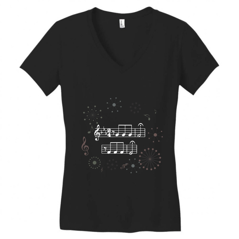 Beethoven 5th Symphony Music Classic Fireworks Women's V-Neck T-Shirt by cm-arts | Artistshot