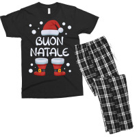 Buon Natale Italian Christmas Santa Merry Xmas Italy T Shirt Men's T-shirt Pajama Set | Artistshot