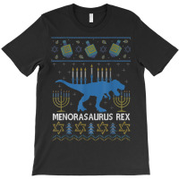 Menorasaurus Rex Funny Dinosaur Hanukkah Jewish Christmas T-shirt | Artistshot