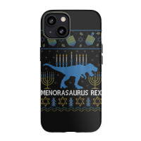 Menorasaurus Rex Funny Dinosaur Hanukkah Jewish Christmas Iphone 13 Case | Artistshot