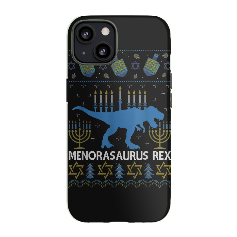 Menorasaurus Rex Funny Dinosaur Hanukkah Jewish Christmas Iphone 13 Case | Artistshot