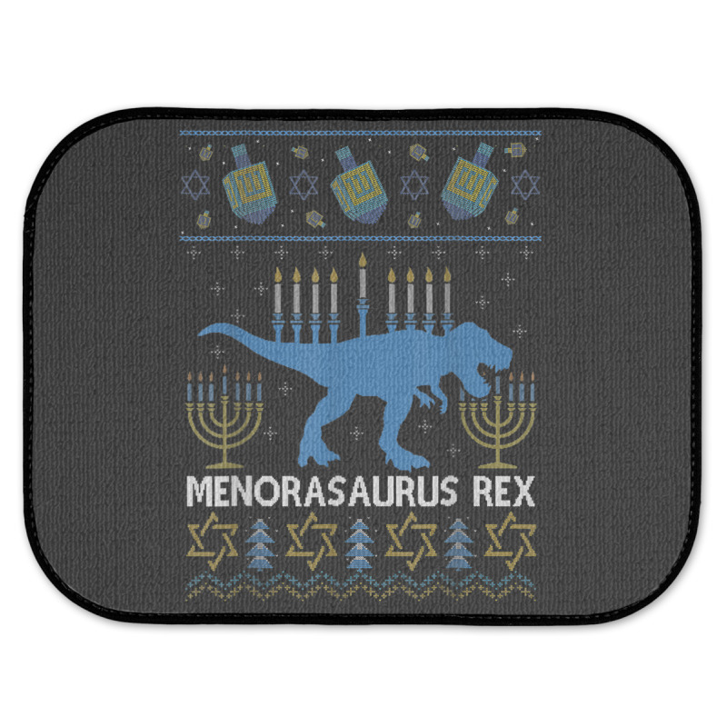 Menorasaurus Rex Funny Dinosaur Hanukkah Jewish Christmas Rear Car Mat | Artistshot