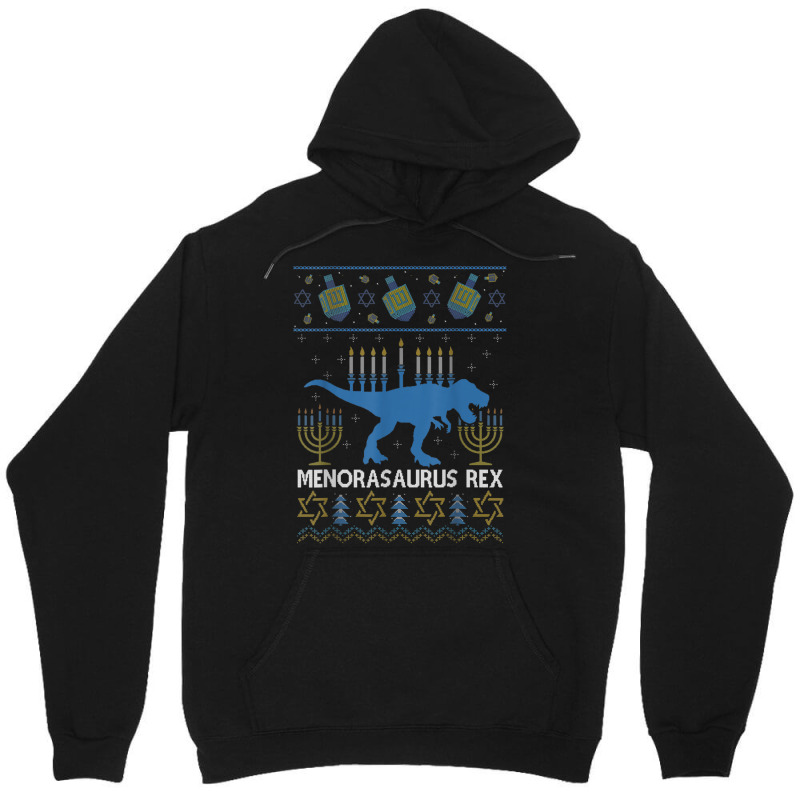 Menorasaurus Rex Funny Dinosaur Hanukkah Jewish Christmas Unisex Hoodie | Artistshot