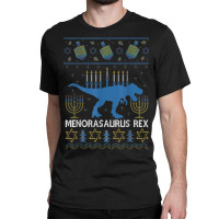 Menorasaurus Rex Funny Dinosaur Hanukkah Jewish Christmas Classic T-shirt | Artistshot