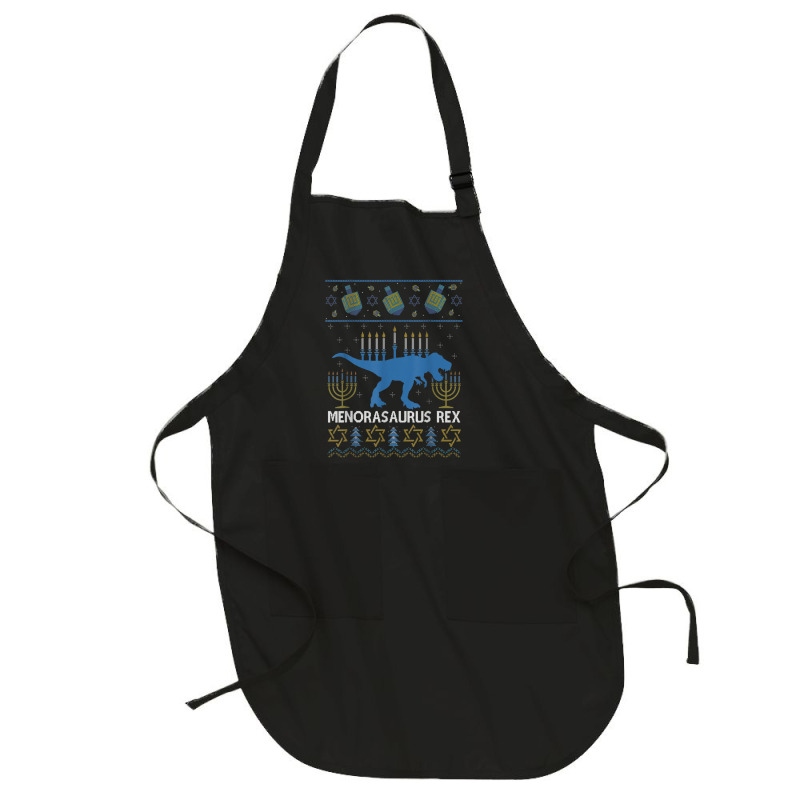 Menorasaurus Rex Funny Dinosaur Hanukkah Jewish Christmas Full-length Apron | Artistshot