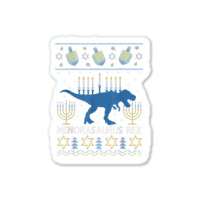 Menorasaurus Rex Funny Dinosaur Hanukkah Jewish Christmas Sticker | Artistshot