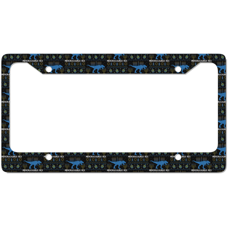 Menorasaurus Rex Funny Dinosaur Hanukkah Jewish Christmas License Plate Frame | Artistshot