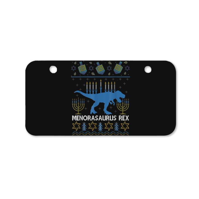 Menorasaurus Rex Funny Dinosaur Hanukkah Jewish Christmas Bicycle License Plate | Artistshot