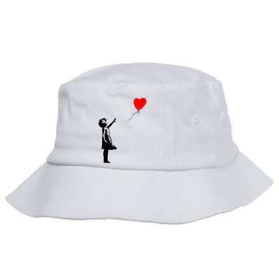 Banksy Girl With Balloon Bucket Hat Designed By Toweroflandrose