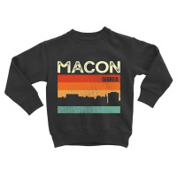 Macon Georgia Town Skyline Pullover Hoodie Toddler Sweatshirt | Artistshot