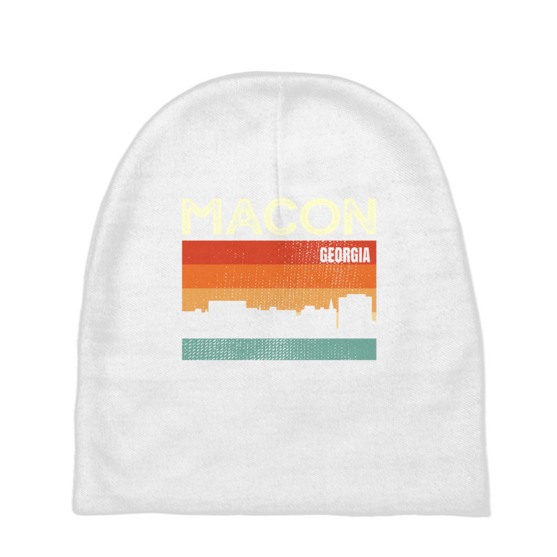 Macon Georgia Town Skyline Pullover Hoodie Baby Beanies by cm-arts | Artistshot