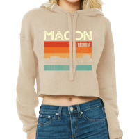 Macon Georgia Town Skyline Pullover Hoodie Cropped Hoodie | Artistshot