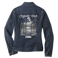 Clearwater Beach Souvenir   Florida Reminder T Shirt Ladies Denim Jacket | Artistshot