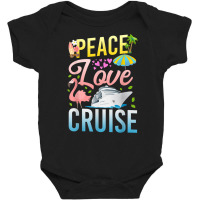 Cruise Ship Vacation Girl Peace Love Cruise T Shirt Baby Bodysuit | Artistshot