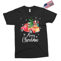 Christmas Tree Xmas Golden Retriever Dog Riding Red Truck Pullover Hoo Exclusive T-shirt | Artistshot