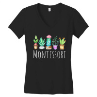 Montessori Cactus Plants Succulents Teacher Principal Women's V-neck T-shirt | Artistshot