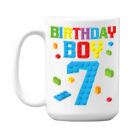 Master Builder 7th Birthday Boy 7 Seven Year Building Bricks T Shirt 15 Oz Coffee Mug | Artistshot