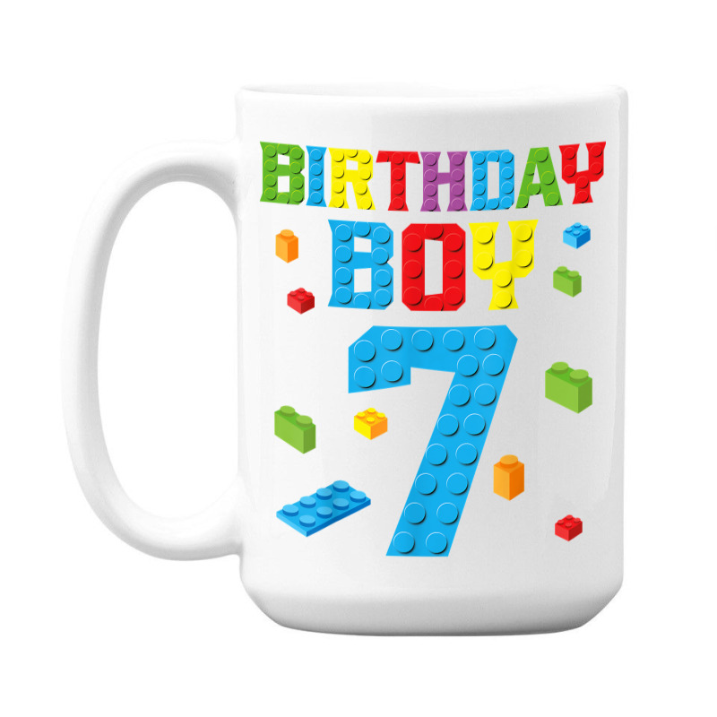 Master Builder 7th Birthday Boy 7 Seven Year Building Bricks T Shirt 15 Oz Coffee Mug | Artistshot