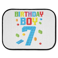 Master Builder 7th Birthday Boy 7 Seven Year Building Bricks T Shirt Rear Car Mat | Artistshot