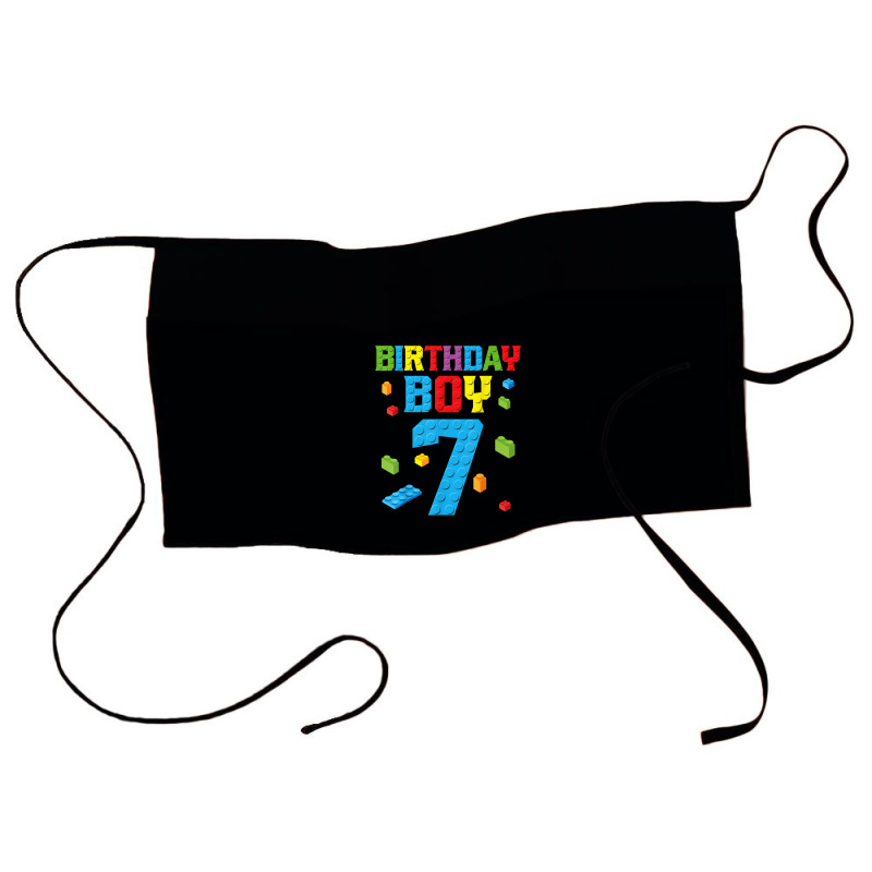 Master Builder 7th Birthday Boy 7 Seven Year Building Bricks T Shirt Waist Apron | Artistshot