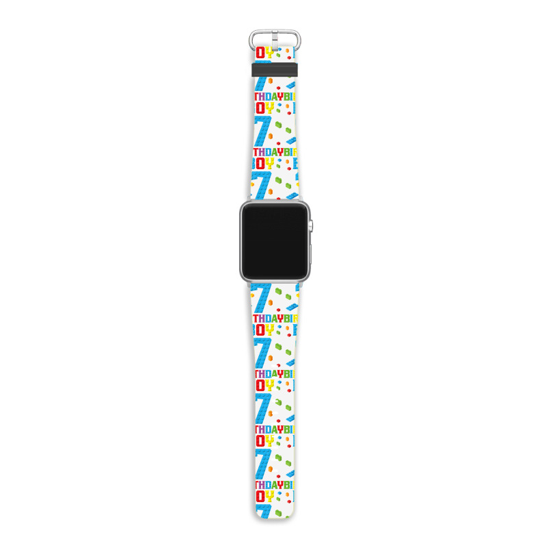 Master Builder 7th Birthday Boy 7 Seven Year Building Bricks T Shirt Apple Watch Band | Artistshot