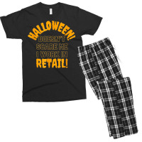 Halloween Doesn't Scare Me I Work In Retail Halloween Spooky Men's T-shirt Pajama Set | Artistshot